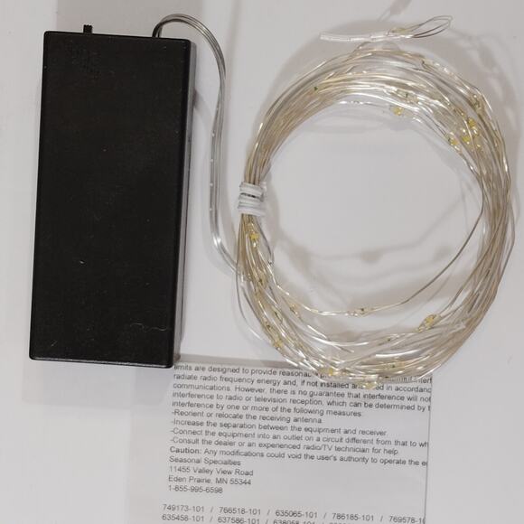 4-Pks 30-Count Battery-Operated Dewdrop Lights On Silver Wire W/ Built-In Timer - Picture 4 of 9
